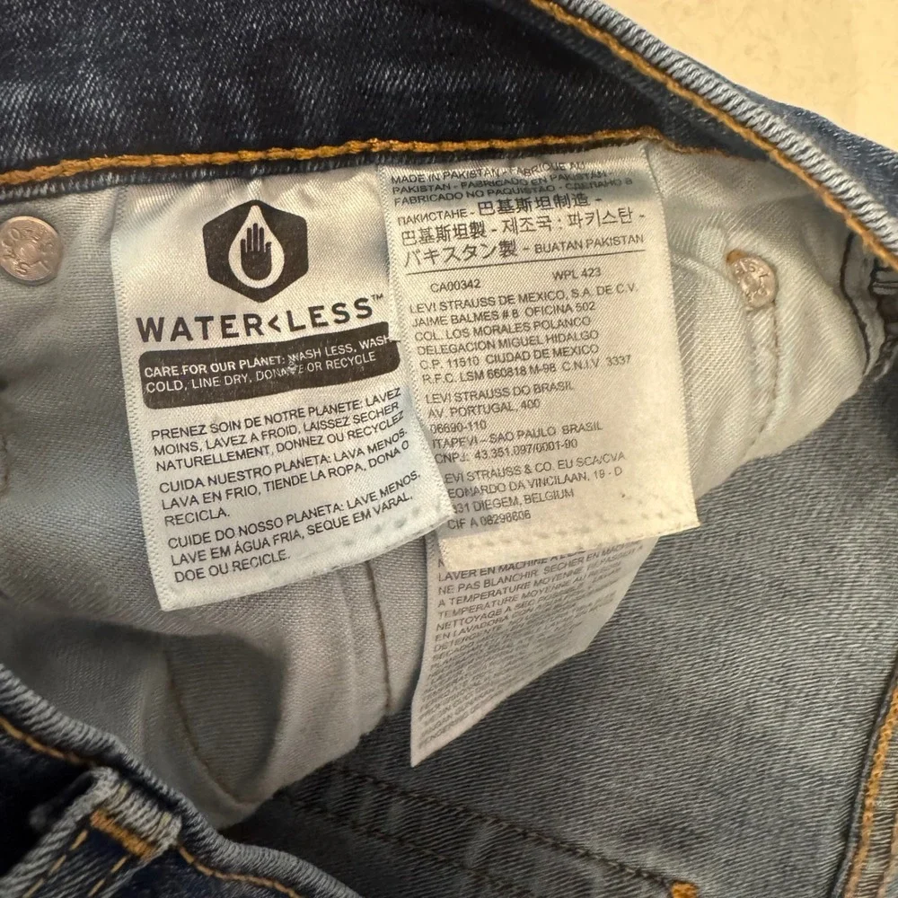 Levi's 511 Slim Fit Jeans Mens 33x30 Dark Wash Blue WaterLess Denim 5309